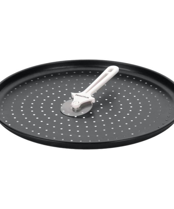 ASADERA DE PIZZA PERFORADA C CORTADOR