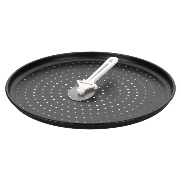ASADERA DE PIZZA PERFORADA C CORTADOR